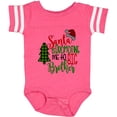 thumbnail image 3 of Inktastic Santa is Promoting Me to Big Brother Green Plaid Tree Boys Baby Bodysuit, 3 of 5