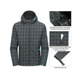 thumbnail image 5 of Little Donkey Andy Men's Lightweight Fleece Lined Water Repellent Jackets Hooded Windproof Jackets for Hiking Outdoor Black Plaid XL, 5 of 7
