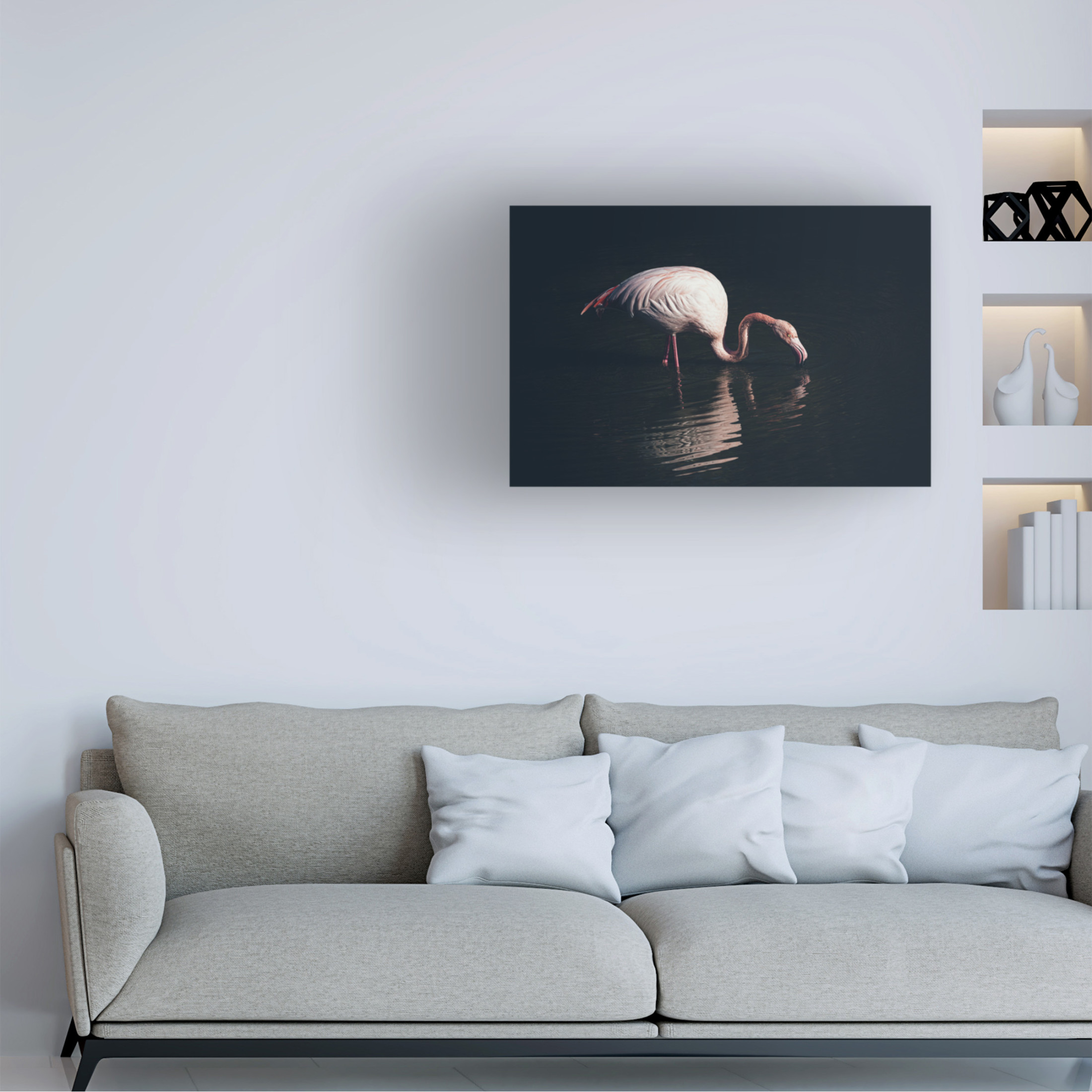 Trademark Fine Art Marco Tagliarino Enlighted Flamingo Canvas Wall Art