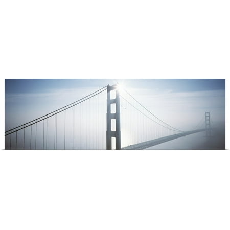 Great BIG Canvas | Rolled Carl Shaneff Poster Print entitled California, San Francisco, Golden Gate Bridge In Foggy Morning Light