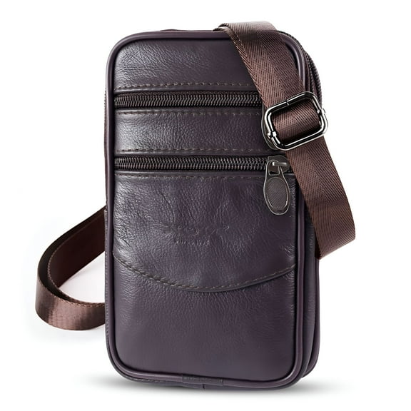 GASTROPOD 2026 New Leather Cell Phone Purse,Vertical Crossbody Pouch Waist Bag/Belt Bag Wallet Pouch,Cellphone Holster Case for Men,Mini Travel Messenger Pack