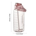 thumbnail image 3 of HLONK 64 oz (1900ml) Water Bottles with with 2 Lids-Handle Spout Lid & Straw Lid  Day & Night, 3 of 9