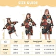thumbnail image 4 of FORMRS Wearable Blanket Hoodie with Sleeves for Kids Cozy Flannel Sweatshirt, Red Flowers Pattern, 4 of 7