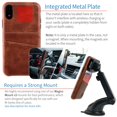 thumbnail image 3 of Dockem iPhone XR Exec M2 Wallet Case; Built-in Metal Plate, 2 Card Holder Slots, Brown, 3 of 9