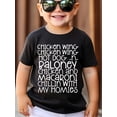 thumbnail image 1 of Boys' T-shirt Fun Letter Print Fashion Versatile Round Neck Short Sleeve, 1 of 8