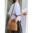 thumbnail image 3 of Kukuzhu Straw Hobo Bag for Women Woven Shoulder Crossbody Bag Bucket Handbag Totes Summer Purse Bamboo Handle, 3 of 5