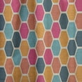 thumbnail image 4 of Designart 'Colorful Honeycomb Pattern I' Modern Curtain Panel, 4 of 5