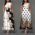 thumbnail image 2 of Vestido Largo Sin Mangas Mujer Impreso Dobladillo Grande Bohemio Retro Cómodopangjing, 2 of 4
