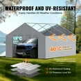 thumbnail image 3 of KFFKFF 13 x 20 Feet Carport Replacement Canopy Car Side Wall Shelter Tent Gray, 3 of 9