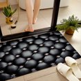 thumbnail image 4 of JML Non-Slip Microfiber & Rubber Doormat - Soft Entryway Rug for Home/Office (24"x36") - Easy Clean Door Mat for Indoor/Outdoor Use, Black & Gold Plaid, 4 of 5