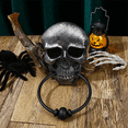 thumbnail image 4 of Halloween Door Bell Skull Haunted Doorbell with Sound Light-Up Eyeball Scary Halloween Props for Front Door B, 4 of 6