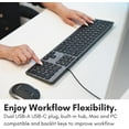 thumbnail image 7 of Macally Wired Keyboard for Mac with USB Hub (2X USB-A / 1x USB-C) - Space Gray, 7 of 7