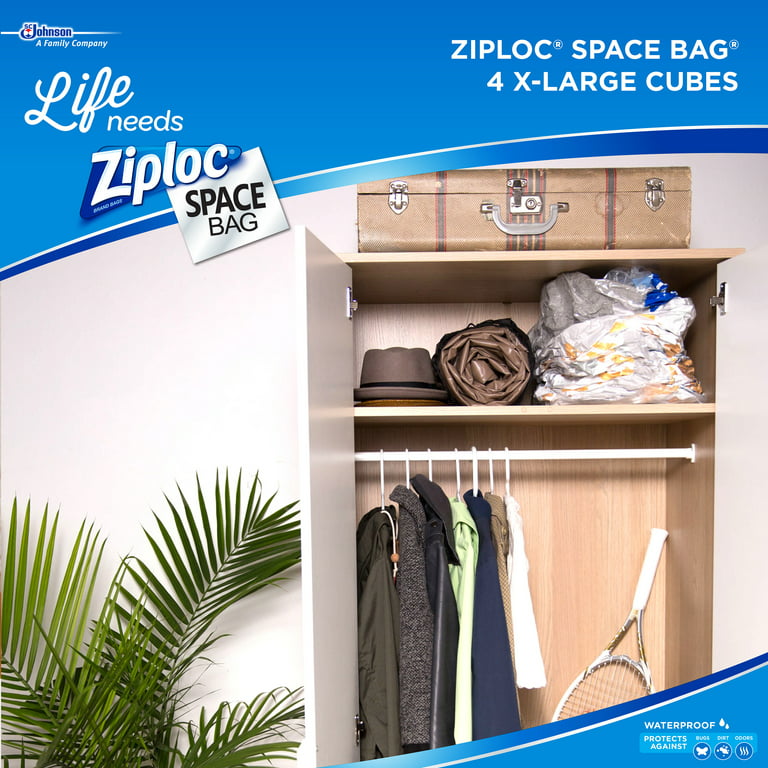  Ziploc Space Bag Clothes Vacuum Sealer Storage Bags for Home  and Closet Organization, Large, 3 Bags Total : Home & Kitchen