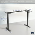 thumbnail image 5 of VIVO Black Electric Stand Up Dual Motor Desk Frame, Height Adjustable Legs, 5 of 8