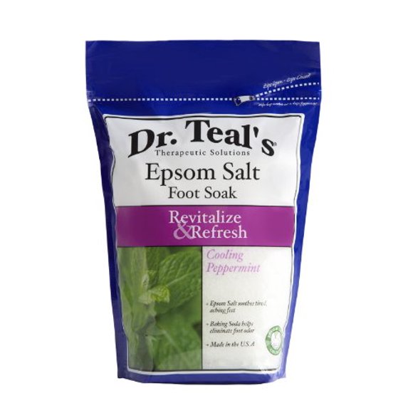 Dr Teal's Trempage pour les Pieds au Sel d'Epsom, Menthe Poivrée Rafraîchissante, 32 Onces