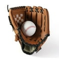 thumbnail image 1 of brown 10.5 inch Softball Glove Baseball Gloves Ball Catching for Adult &Youth, 1 of 5
