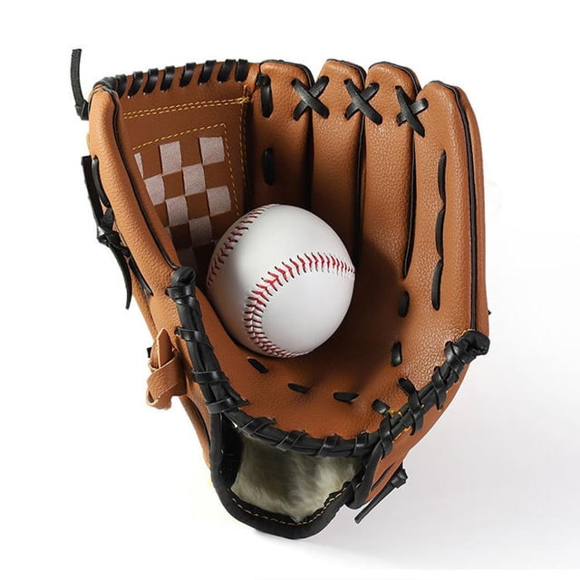brown 10.5 inch Softball Glove Baseball Gloves Ball Catching for Adult &Youth