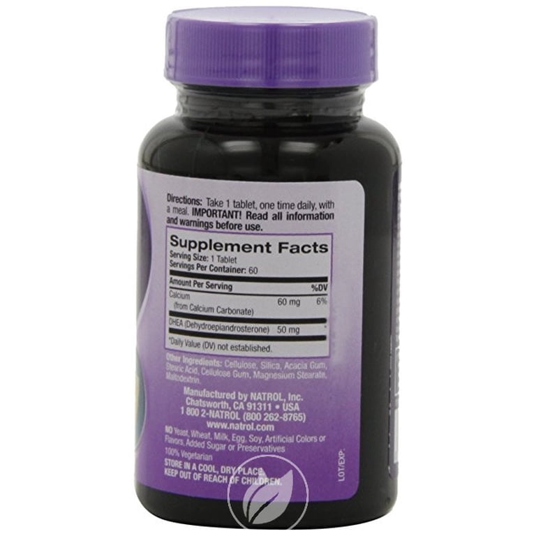 3 Pack) Natrol DHEA 50mg 60 Tablet - Walmart.com