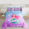 thumbnail image 3 of Manfei Teens Mermaid Princess Bedding Comforter Set, Dreamy Fairy Tale Twin Comforter Sets, Marine Glitter Fish Scale Reversible Bedding Set, Microfiber Bedroom Decor, 2-Piece, 3 of 9