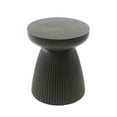 thumbnail image 6 of Matte Black MgO Concrete Outdoor Round Side Table, 6 of 7