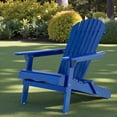 thumbnail image 2 of Tcbosik Folding Adirondack Chair, Wooden Patio Chair, Outdoor Lawn Chair for Poolside, Backyard, Blue, 2 of 9