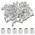 thumbnail image 1 of Uxcell Aluminum Crimping Loop Sleeve Wire Rope Stop Sleeve Round Crimp Ferrules for Wire Rope 0.07 inch, 1 of 7