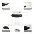 thumbnail image 3 of HON Basyx Contempo Guest Chair, 2 Pack, Sled Base, White/Black (BSX410VA10W), 3 of 18
