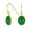Green-Jade, variant on Bling Jewelry Womens Black Onyx Bezel Set Oval Cabochon Gemstone Drop Earrings Gold Plated 925 Silver
