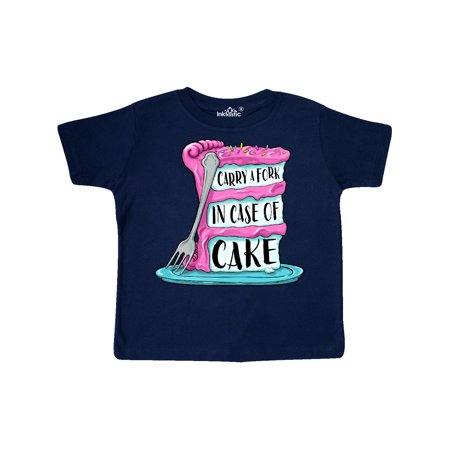

Inktastic Carry a Fork In Case of Cake Gift Toddler Boy or Toddler Girl T-Shirt