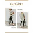 thumbnail image 3 of HOTAPEI Button Down Shirts for Women Casual Vintage V Neck Short Sleeve Tops With Pockets, 3 of 6