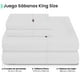 thumbnail image 2 of Sabanas Lisas Ubbe, Tamaño King Size, Color Blanco, 4 Piezas, 2 of 6