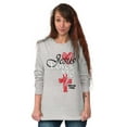thumbnail image 4 of Jesus Loves Me Heart Cross Faith Women Plus Size Long Sleeve Graphic Tee Brisco Brands 3X, 4 of 5