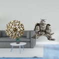 thumbnail image 2 of Escultura para colgar en la pared,Decoración de pared de metal para sala de estar,dormitorio y exterior.,Escultura colgante Arte de pared Disco decorativo,Figuras de búho,Figuras de, 2 of 8