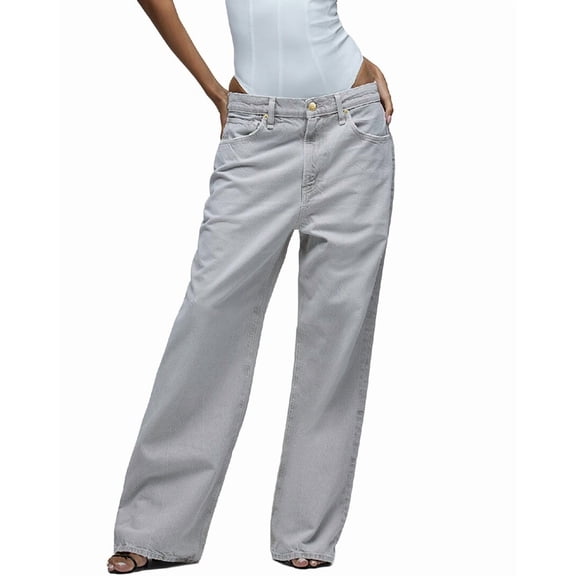 HUDSON Jeans womens  Low And Loose Stone Grey Loos Leg Jean, 29, Grey