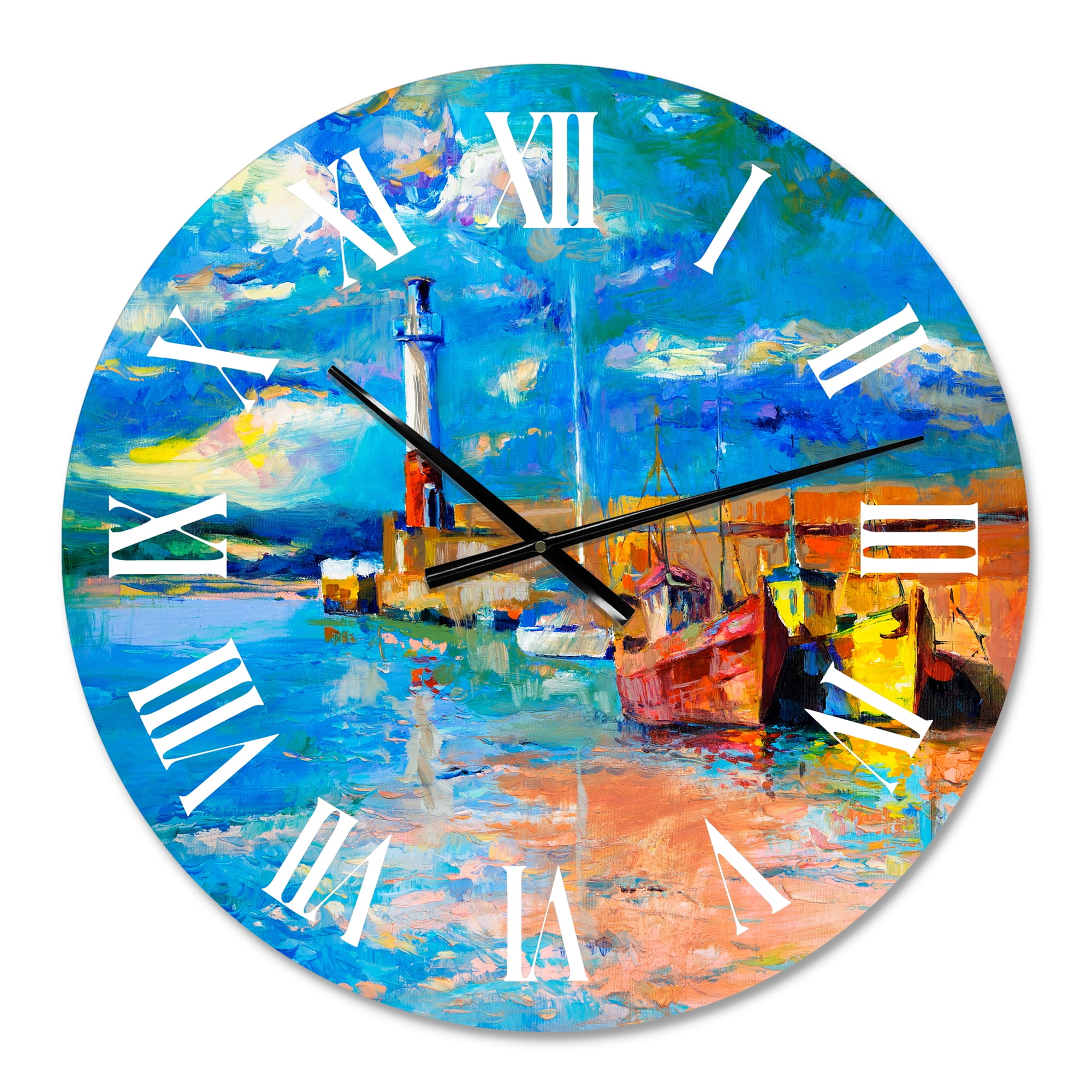 Designart 1 in Quartz Coastal Wall Clock