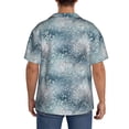 thumbnail image 7 of Balery enchanted winter snowflake holly Men's Casual Button Down Shirt Short Sleeve Textured Summer Cuban Beach Shirts-Large, 7 of 7