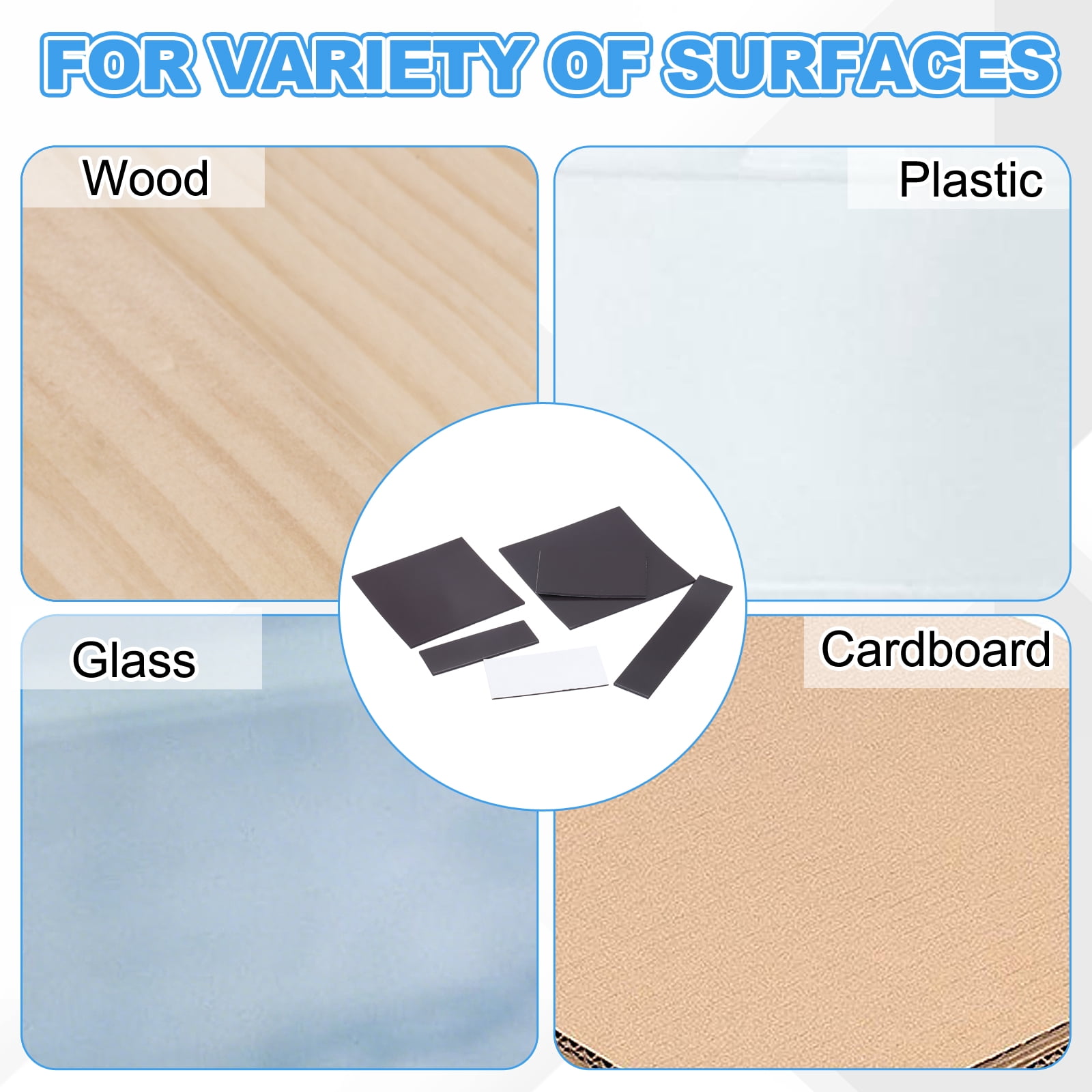 3.1"x3.1"x0.06" Magnetic Strips with Adhesive Backing, 10 Pack Self-Adhesive Magnets, Magnetic Tape for Whiteboard Fridge Organization DIY Crafts