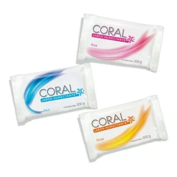 Jabón Humectante Coral Surtido Caja 30 Pz De 100g
