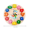 thumbnail image 3 of kjfeif Wooden Shape Color Sorting Clock Early Learning Educational Toy Gift for 1 2 3 Year Old Toddler Baby Kids Teaching Time Number Puzzle Stacking Sorter, Suit for Boys & Girls Gift, 3 of 4