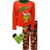 MJC International Women's Dr. Seuss 99% Grinch Ladies Plus Size Pajama with Socks (3X)