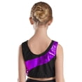 thumbnail image 3 of Aislor Kids Girls Sleeveless Camisole Vest Modern Dance Performance Crop Tops 6-16 A Purple 14, 3 of 7