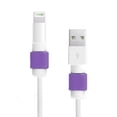 thumbnail image 4 of Protector de cable de recarga de 4 piezas, protector de cable USB, protector de cable USB para iPhone5, 5s, 6, 6s (púrpura), 4 of 6