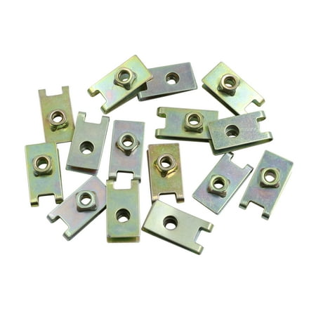 15pcs 34x17 2mm Spring Metal Car Door Panel Screw U Type Clip