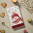 thumbnail image 4 of SM-XLHN Black Red Xmas Tree Snowman Christmas Kitchen Towels Dish Towels, 18x26 Inch Holiday Bird Believe Winter Decoration Hand Towels Set of 2, 4 of 6