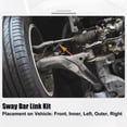 thumbnail image 2 of Unique Bargains 6 Pcs Front Outer Inner Left Right Tie Rod End Link EV466 ES3713 Fit for Toyota Matrix 2003-2008, 2 of 7