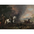 thumbnail image 2 of Jan Van Huchtenburg 24x18 Gold Ornate Framed and Double Matted Museum Art Print Titled - Henry Casimir II, Prince of Nassau-Dietz, in a Battle (1692), 2 of 4