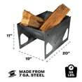 thumbnail image 6 of US Stove US19VP Portable Collapsible Rectangular Fire Pit, 6 of 8