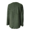 thumbnail image 4 of RQYYD Fluffy Fleece Pullover Tops for Women Fuzzy Sherpa Jumper Sweatshirt Winter Ladies Warm Basic Shirt Tops with Pocket, 4 of 5