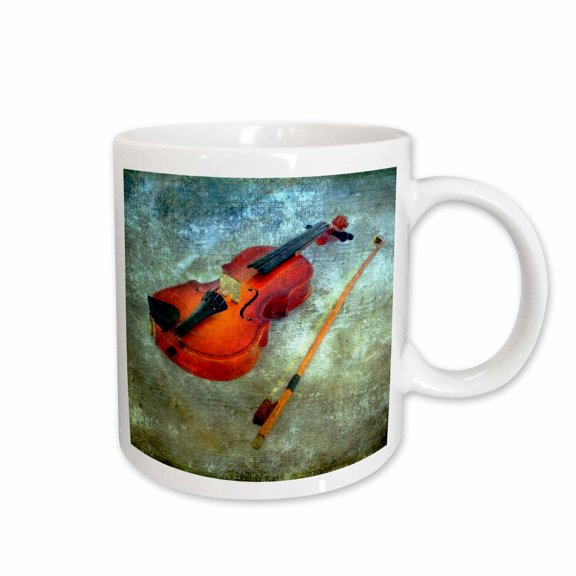 3drose, Violin by Angelandspot, 11oz Mug