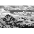 thumbnail image 2 of Jaynes Gallery 14x11 White Modern Wood Framed Museum Art Print Titled - Canada-British Columbia-Whistler BandW of Fitzsimmons Range in Garibaldi Provincial Park, 2 of 4